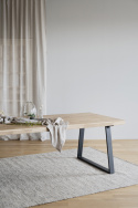 Stół \'Brooklyn\' 220x95cm - Dąb/Czarne nogi U