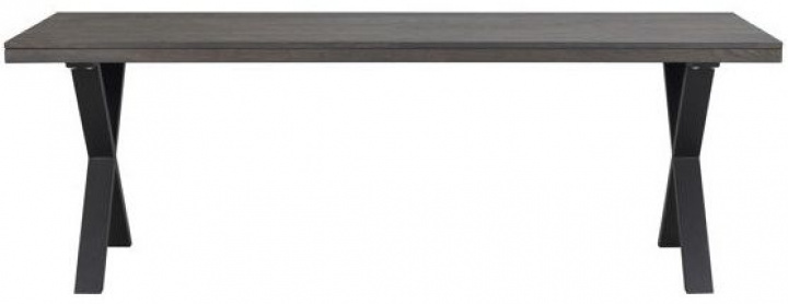 Stół \'Brooklyn\' 220x95cm - Ciemnobrązowy/Nogi X w grupie Meble / Stoły / Stół jadalny w Reforma (119824)
