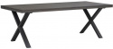 Stół \'Brooklyn\' 220x95cm - Ciemnobrązowy/Nogi X
