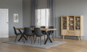 Stół jadalny \'Brooklyn\' 220x95cm - Dąb/Czarny Czarny X-noga