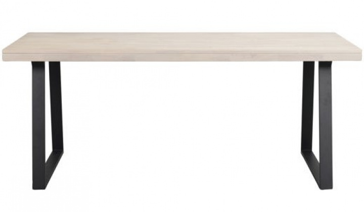 Stół jadalny \'Brooklyn\' 170x95cm - Białe pigmentowane/Czarny U-noga w grupie Meble / Stoły / Stół jadalny w Reforma (119835)