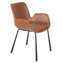 Krzesło \'Brit\' - Skóra/Brązowy
