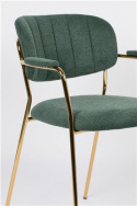 Krzesło \'Jolien\' - Zielony/Złoty
