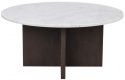 Stolik kawowy \'Brooksville\' Okrągły 90cm - Biały/Brązowy