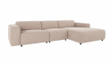 4-osobowa sofa \'Willard\' z chaise longue H - Jasnobeżowa