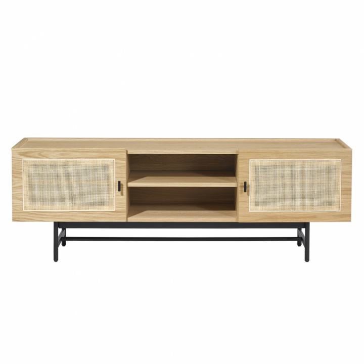 Stolik RTV \'Stil\' - Naturalny/Czarny w grupie Meble / Półki i przechowywanie / Stoliki RTV w Reforma (19023-C)