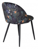Krzesło \'Elverum\' - Czarny/Kwiatowy
