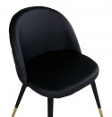 Krzesło \'Elverum\' - Czarna skóra