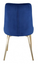 Krzesło \'Elverum Deluxe\' - Niebieski/Mosiądz