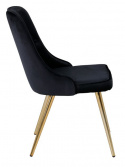 Krzesło \'Elverum Deluxe\' - Czarny/Mosiądz