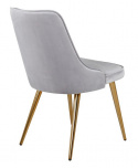 Krzesło \'Elverum Deluxe\' - Szary/Mosiądz
