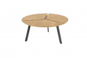 Stolik kawowy \'Berga\' Okrągły 86cm - Naturalny/Czarny
