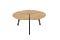 Stolik kawowy \'Berga\' Okrągły 86cm - Naturalny/Czarny