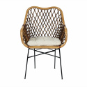 Krzesło \'Lauren\' - Naturalne/Czarne