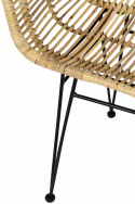 Krzesło \'Striped rattan\' - Naturalne/Czarne
