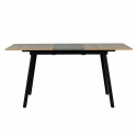 Stół jadalny \'Albon\' 120-160x80cm - Czarny/Dąb