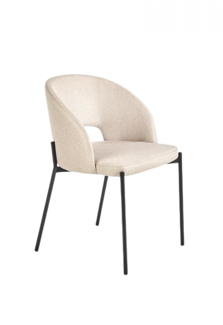 Krzesło \'Mieres\' - Beżowe/Czarne w grupie Pokoje / Kuchnia w Reforma (2010001176411)