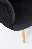 Fotel \'Black Velvet\' - Czarny