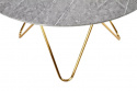 Stół jadalny \'Bonello\' Okrągły 120cm - Złoty/Szary