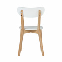 Krzesło \'Nord\' - Białe/Drewno