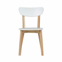 Krzesło \'Nord\' - Białe/Drewno