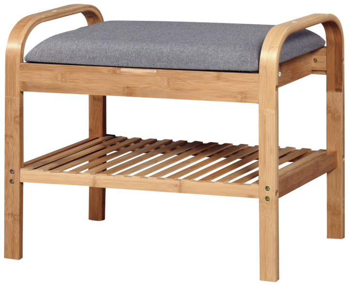 Półka na buty \'Sandee\' 60cm - Dąb/Szary w grupie Meble / Półki i przechowywanie / Półki na kapelusze i buty w Reforma (2010001179320)