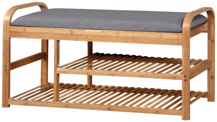 Półka na buty \'Sandee\' 100cm - Dąb/Szary w grupie Meble / Półki i przechowywanie / Półki na kapelusze i buty w Reforma (2010001179337)