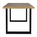Stół jadalny \'Radus\' 140x85cm - Dąb/Czarny