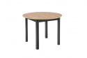 Stół jadalny \'Bjurholm\' 102-142x102cm - Naturalny/Czarny
