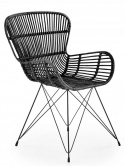 Krzesło ogrodowe \'Solis\' - Czarny rattan