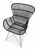 Krzesło ogrodowe \'Solis\' - Czarny rattan