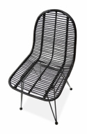 Krzesło ogrodowe \'Solis\' 2 - Czarny rattan