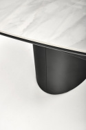 Stół jadalny \'Osman\' 160-220cm - Biały/czarny