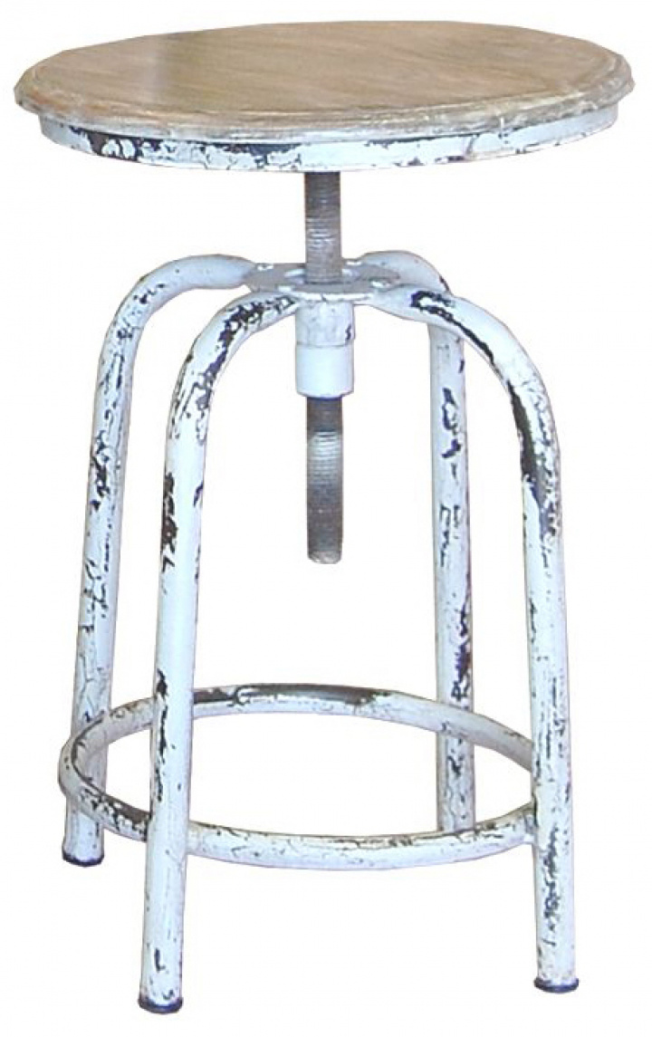 Pufa obrotowa Vintage - Biała w grupie Meble / Meble do siedzenia / Stołki w Reforma (2017-White-TRA-M)