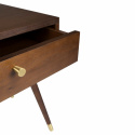Stolik nocny \'Prime\' - Orzech/Mosiądz