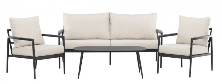 Zestaw wypoczynkowy \'Pozzallo\' - Czarny w grupie Meble / Meble ogrodowe / Zestawy ogrodowe w Reforma (2140-000)