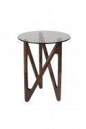 Stolik boczny \'Naia\' 40x40 - Brązowy