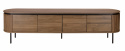 Szafka RTV \'Kärra\' 200x40cm - Orzech/Czarny