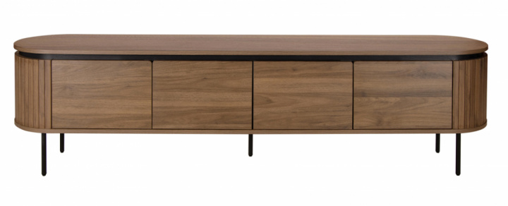 Szafka RTV \'Kärra\' 200x40cm - Orzech/Czarny w grupie Meble / Półki i przechowywanie / Stoliki RTV w Reforma (2373-walnut)