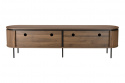 Szafka RTV \'Kärra\' 200x40cm - Orzech/Czarny