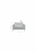 Fotel \'Love seat\' - Brązowy