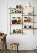 Półka ścienna \'Wooden shelves\' - Mosiądz/naturalny