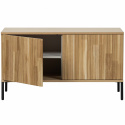 Stolik RTV \'New Gravure\' 100 cm - Dąb/Czarny