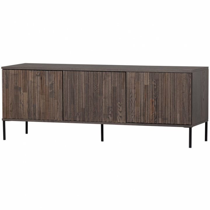 Stolik TV \'New Gravure\' 150 cm - Ciemnobrązowy/Czarny w grupie Meble / Półki i przechowywanie / Stoliki RTV w Reforma (373473-E)