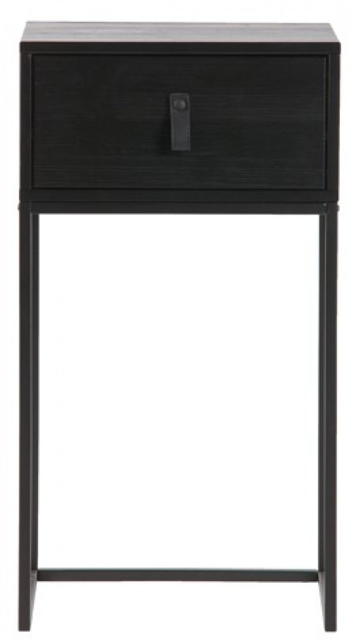 Stolik nocny \'Zola\' z szufladą - Czarny w grupie Meble / Stoły / Stoliki nocne w Reforma (373673-Z)