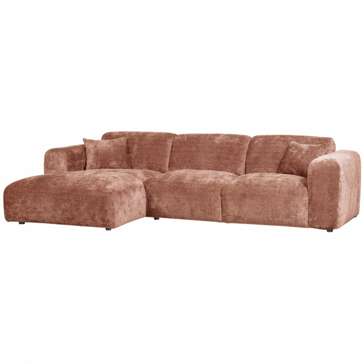 Sofa \'Cloud\' 3-osobowa z chaise longue lewa - Różowo-brązowa w grupie Meble / Sofy / Sofy trzyosobowe w Reforma (375072-E)