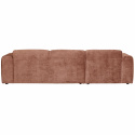 Sofa \'Cloud\' 3-osobowa z chaise longue lewa - Różowo-brązowa