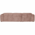 Sofa \'Cloud\' 3-osobowa z chaise longue lewa - Brązowo-różowa