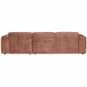 Sofa \'Cloud\' 3-osobowa z chaise longue prawa - Różowo/brązowa