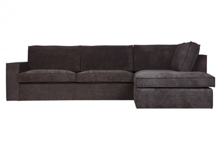 Sofa narożna \'Thomas\' - Prążkowana Ciemnoszara w grupie Meble / Sofy / Sofy z funkcją spania w Reforma (375752-D)